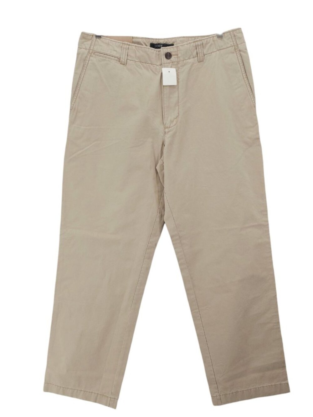 NWT Vintage J CREW Men's Favorite Fit Khaki Chino Canvas Pants Wide Leg 34x32